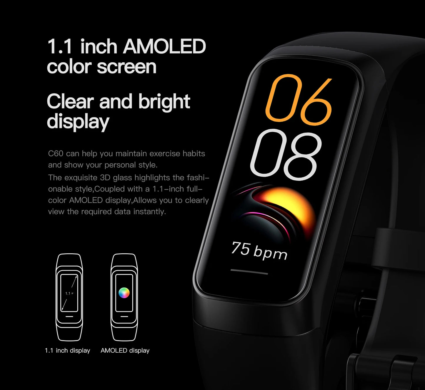 AMOLED Smartwatch Monitor della temperatura corporea Fitness Orologio sportivo 3 ATM impermeabile Uomini Smart Watch Band per le donne IOS Xiaomi 2025
