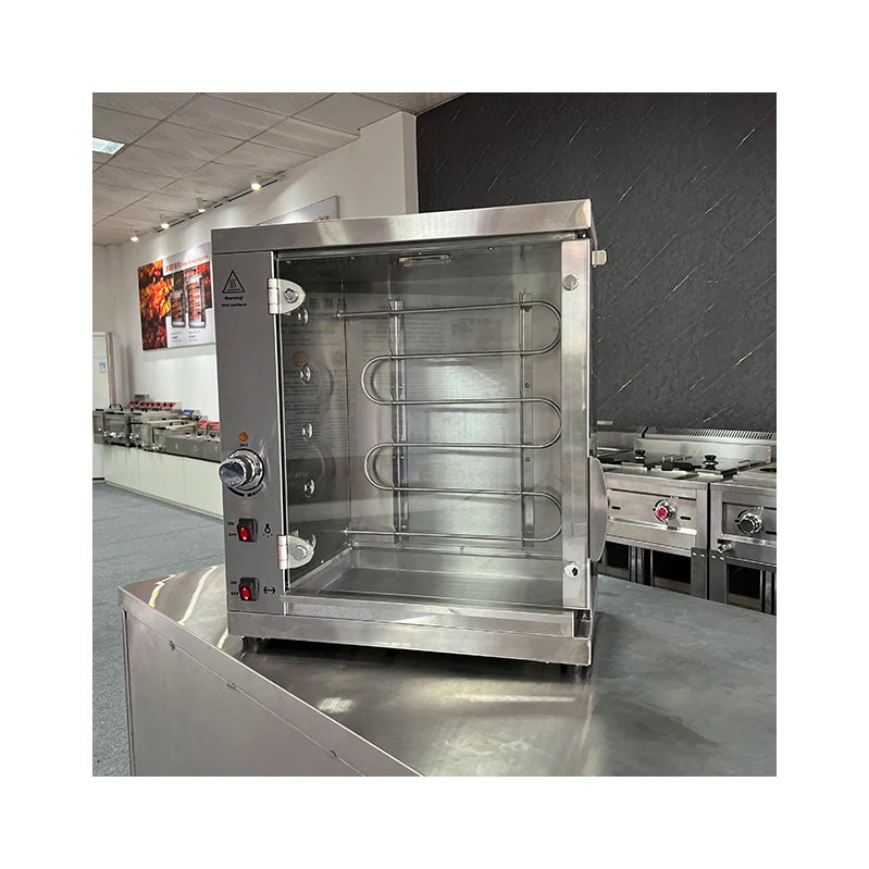 Commercial Stainless Steel Rotary Gas Oven Durable Chicken Rotisserie Grill Machine for Hotel Catering Equipment