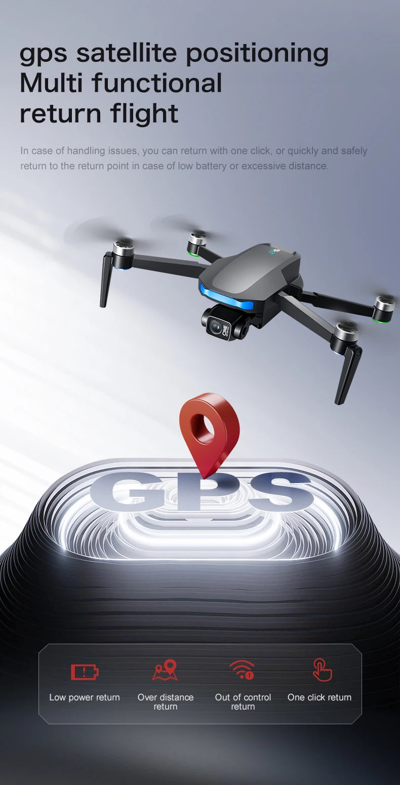 S-X1 Nuovo drone con schermo a 3 assi anti-shake Gimbal 4K Aerial Brushless Drones RC Quadcopter 5G GPS 8K HD Telecamere EIS Mini Dron