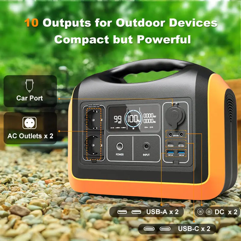 1200w Charge Backup Powerstation Lifepo4 Battery Energy System Supply Portable Solar Generator Panel Sets Power Station 1000w