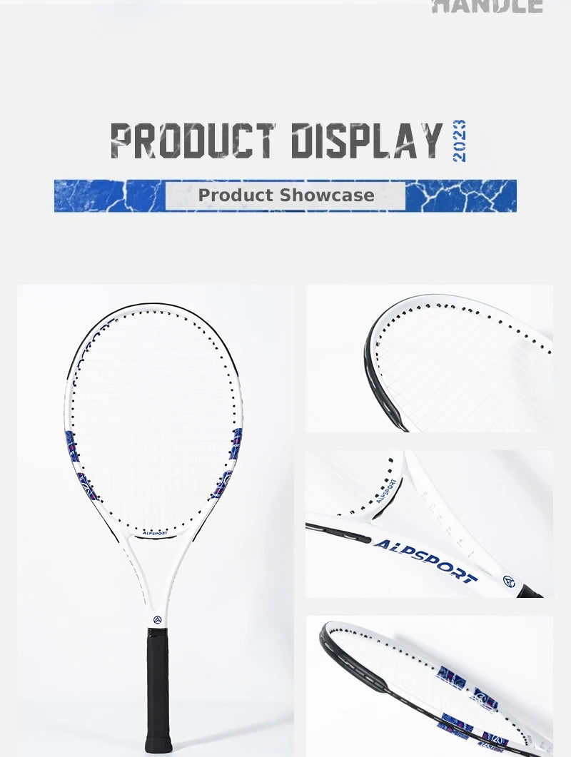 ALPSPORT Racchetta da tennis in fibra di carbonio T800 18K Racchetta professionale con borsa Racchetta da allenamento leggera per adulti Uomini Donne