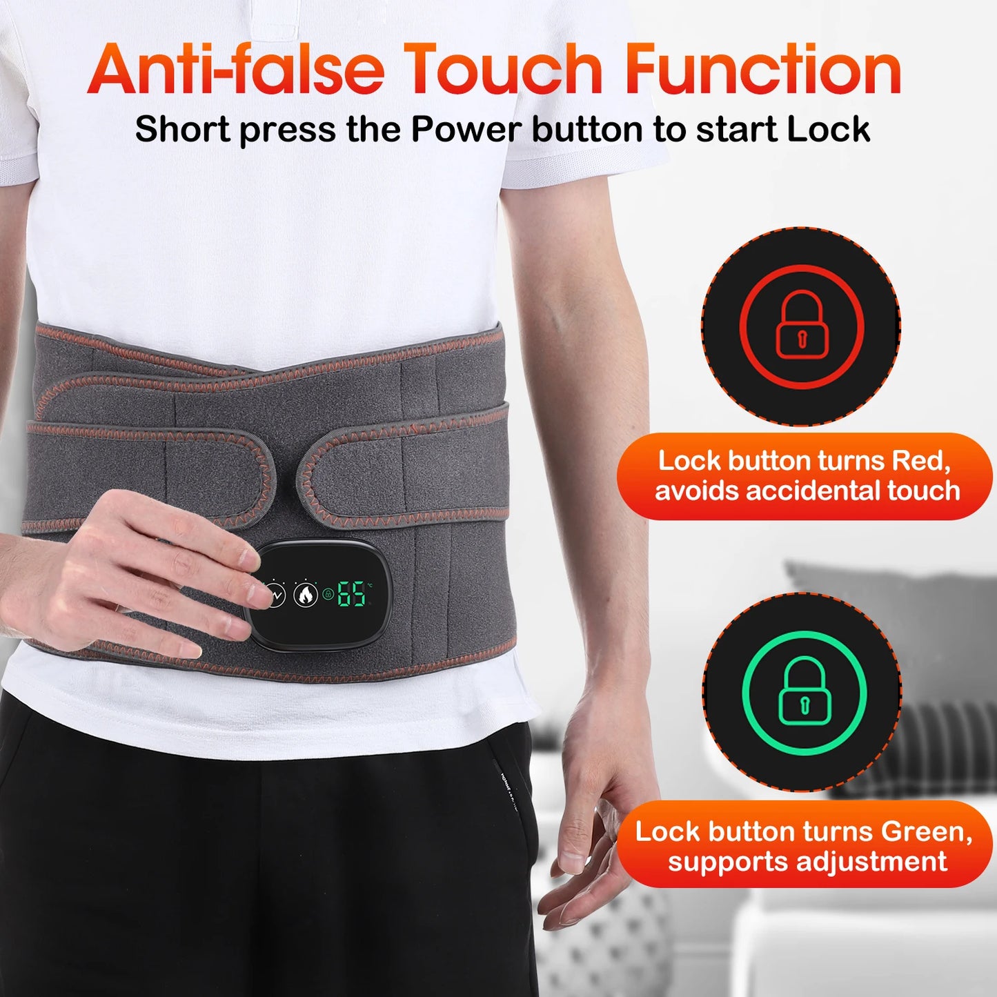 Cintura gonfiabile Protezione per decompressione lombare Back Brace riscaldato Vibrazione Massaggio Cintura Airbag Supporto Correzione della postura