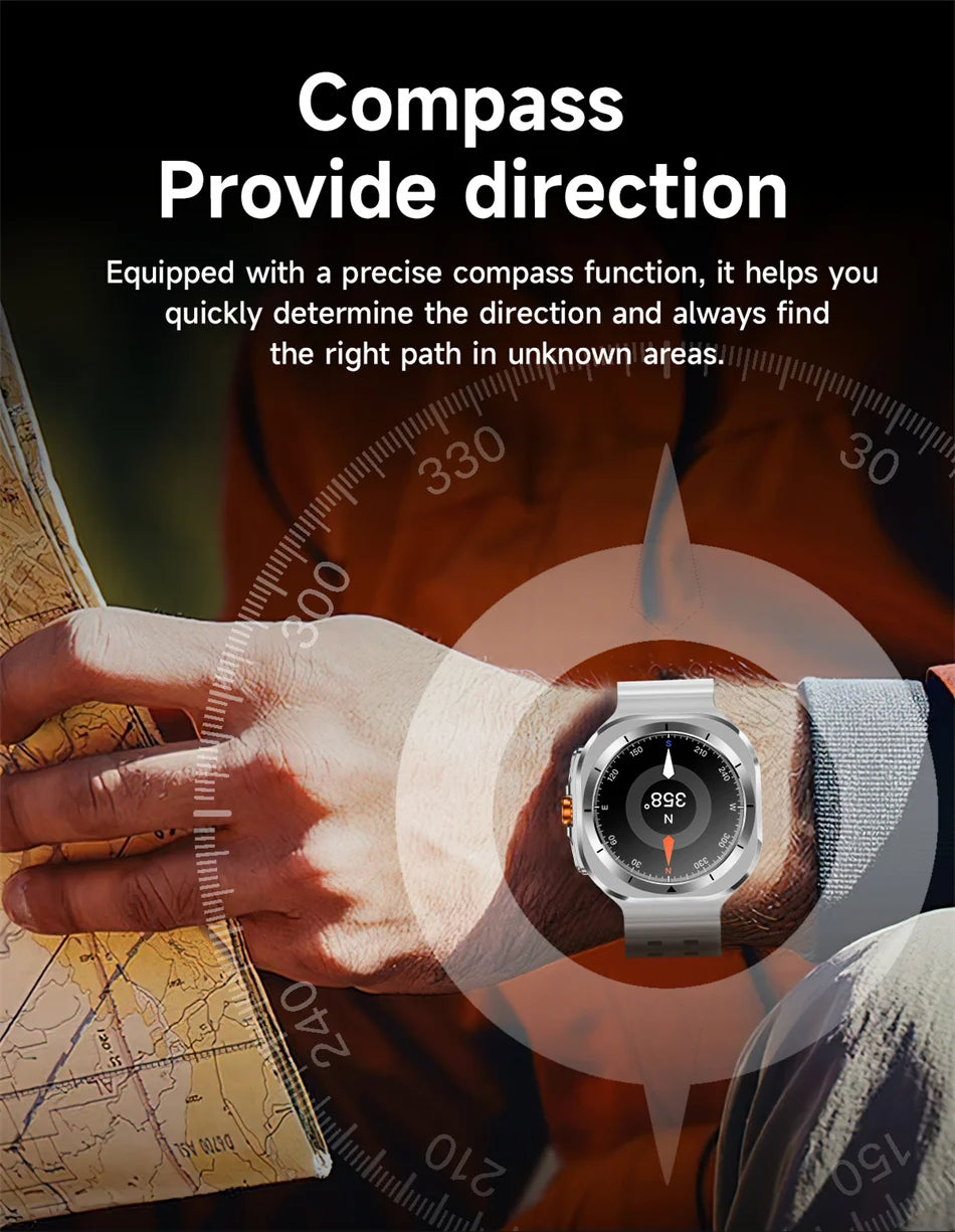 Novità 2025 per Samsung Galaxy Watch 7 Ultra GPS NFC Smart Watch da uomo 1,43" AMOLED con display sempre IP68 BT Call Sports Smartwatch