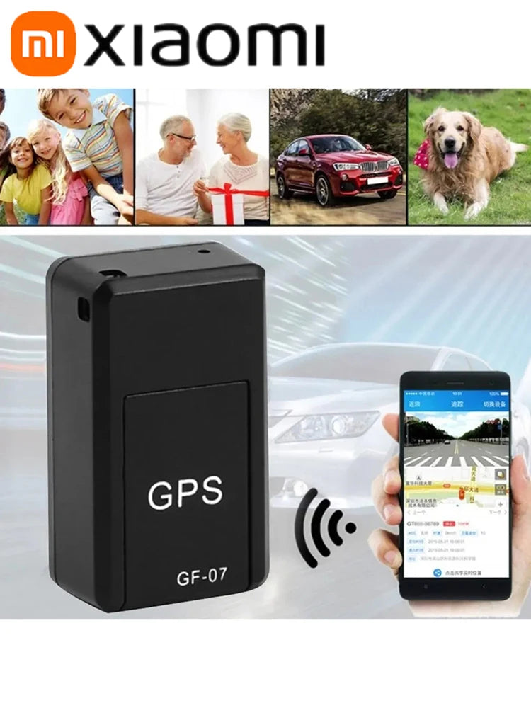 Xiaomi Mini Posizionatore GPS GF07 Posizionatore di tracciamento RealTime Rilevamento remoto del veicolo Posizionamento Mobilerecording Anti-Loss