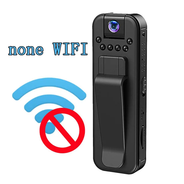 Mini telecamera portatile WiFi HD 1080P, piccolo videoregistratore digitale, bodycam della polizia, visione notturna a infrarossi, videocamera in miniatura 2025