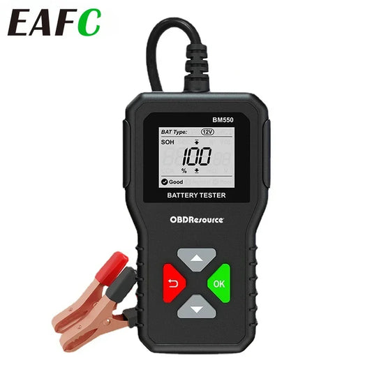 Tester per batterie 24V 6V 12V BM550 100-2000 Analizzatore di test CCA Strumento diagnostico Rilevatore Accessori per auto Moto Rimorchio per camion