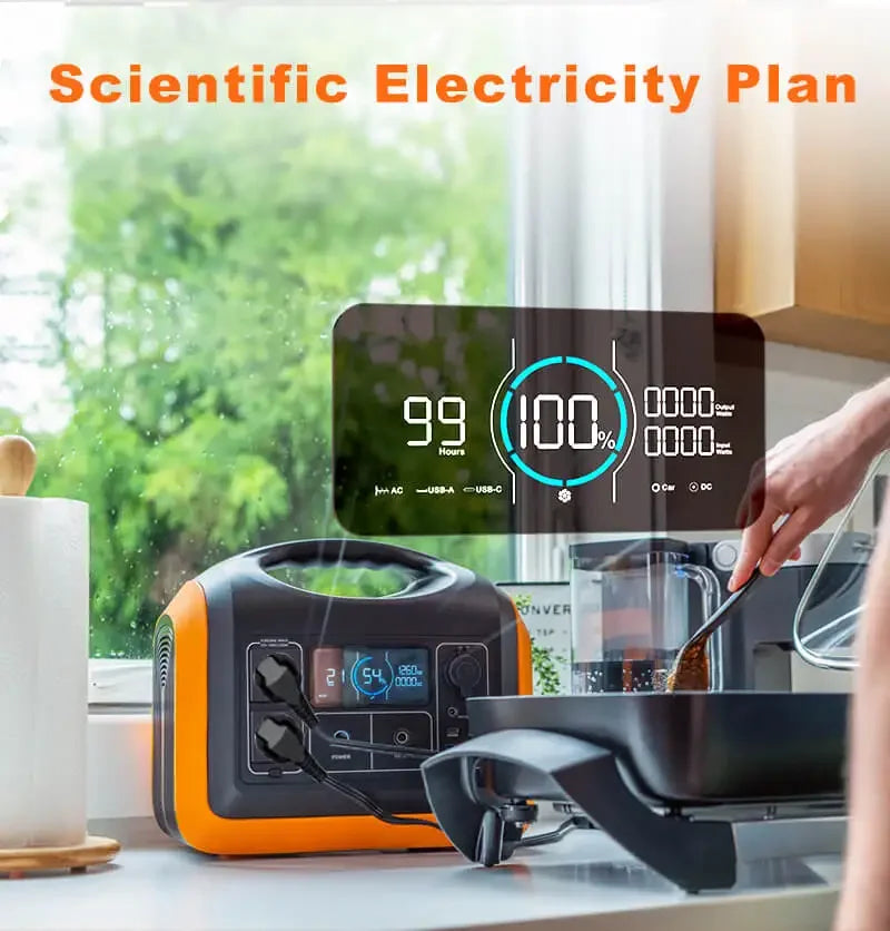 1200w charge backup powerstation lifepo4 battery energy system supply portable solar generator panel sets power station 1000w