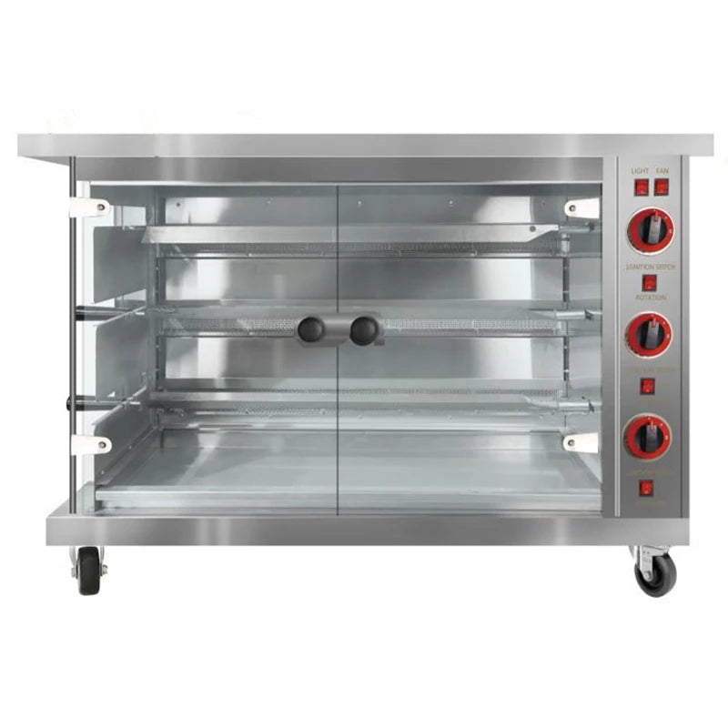 Commercial Chicken Rotisserie Oven - Stainless Steel Gas/Electric Roaster for Restaurants, 15 Chickens Capacity (Hot Sale)