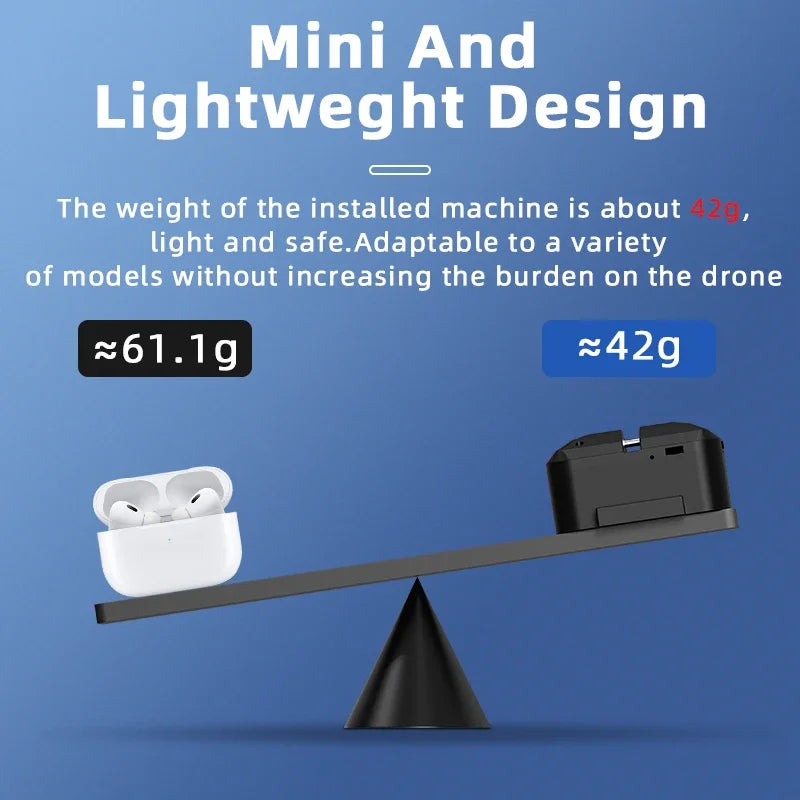 Airdrop System per DJI Avata 2/Mini 4 Pro/Air 3/Mini 3 Pro/Mavic 3 Pro/Mavic Pro Drone Lanciatore Pesca Salvataggio Invia regalo