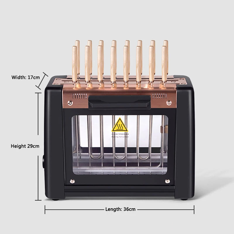 Barbecue Grill domestico automatico rotante spiedini macchina senza fumo Rotary grill elettrico 220V/ 1200W barbecue grill