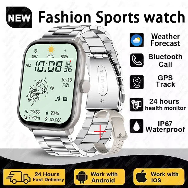 New Series 5 Watch5 Uomini Smart Watch Pressione sanguigna Ossigeno del sangue Frequenza cardiaca AI Voce Bluetooth Chiamata Donne SmartWatch per Xiaomi
