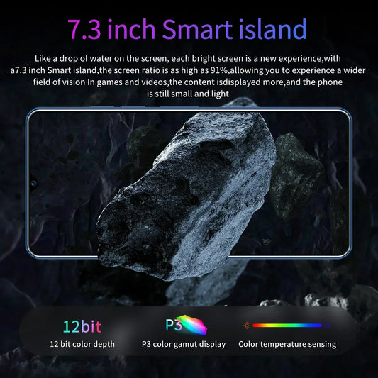 NUOVO smartphone Pova 9S Pro 2025 5G 7,3 pollici HD 22G+2TB Telefono cellulare Dual SIM Telefoni cellulari 50+108MP 7000mAh Android 14 sbloccato NFC