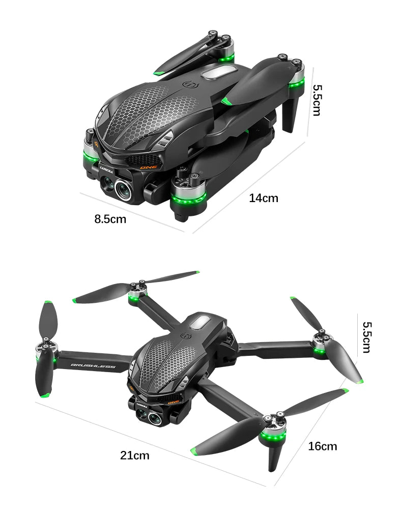 Drone S168 controllato da schermo, flusso luminoso brushless EEC 8K ad alta definizione, evitamento ostacoli su quattro lati, elicottero leggero FPV