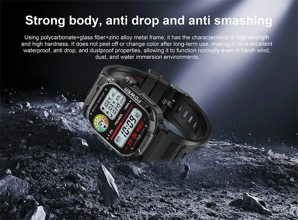 Nuovo per Huawei Xiaomi Military Smart Watch Monitor di salute degli uomini impermeabile all'aperto Sport Tracker Bluetooth Call Smartwatch 2025
