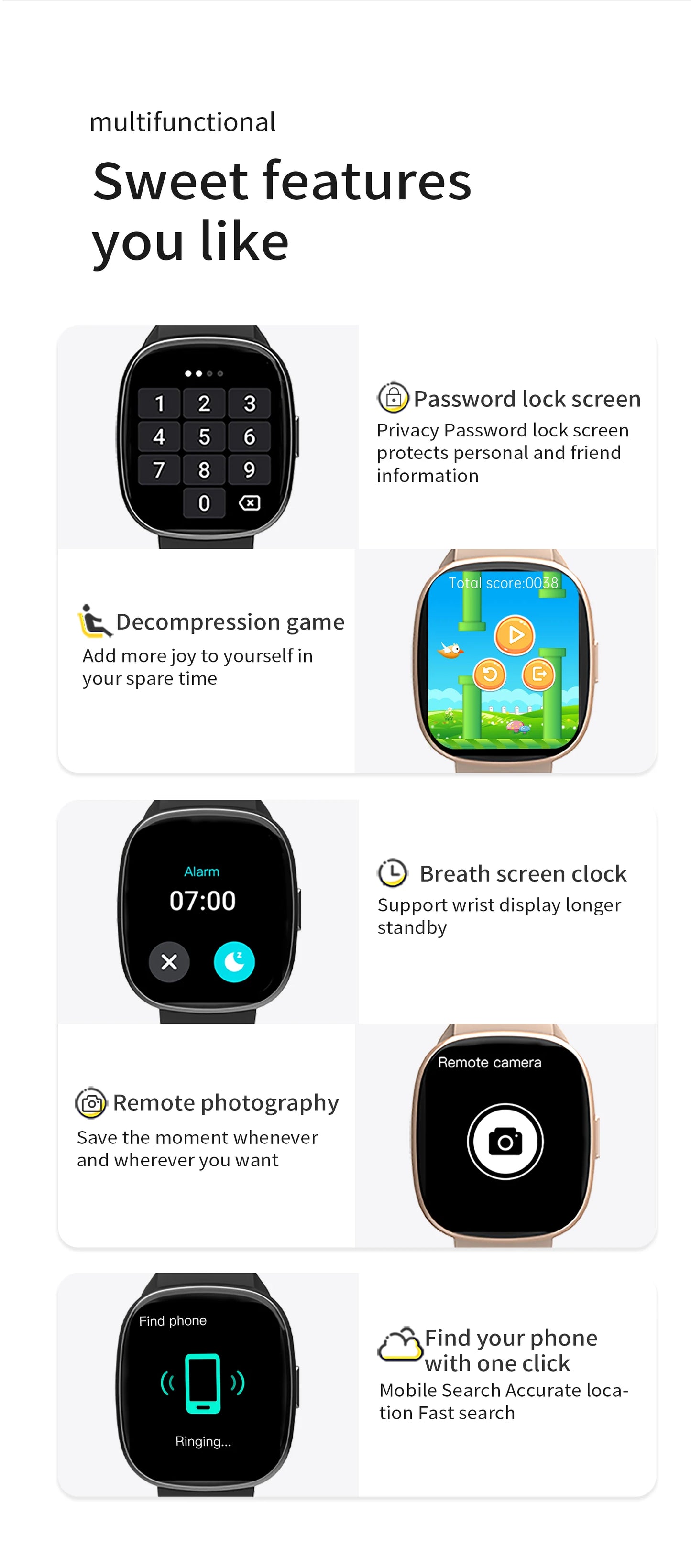 Per Xiaomi Android Smart Watch Uomini Donne Regalo Full Touch Screen Sport Fitness Orologi Bluetooth Chiamata Digitale Smartwatch 2025 Nuovo