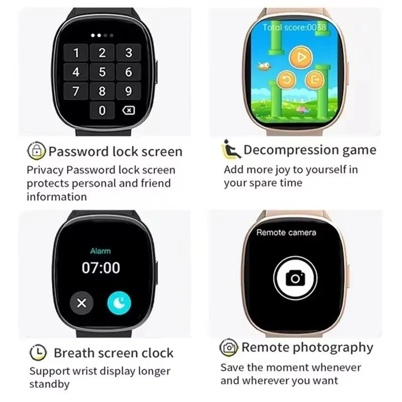 Per Xiaomi Android Smart Watch Uomini Donne Regalo Full Touch Screen Sport Fitness Orologi Bluetooth Chiamata Digitale Smartwatch 2025 Nuovo