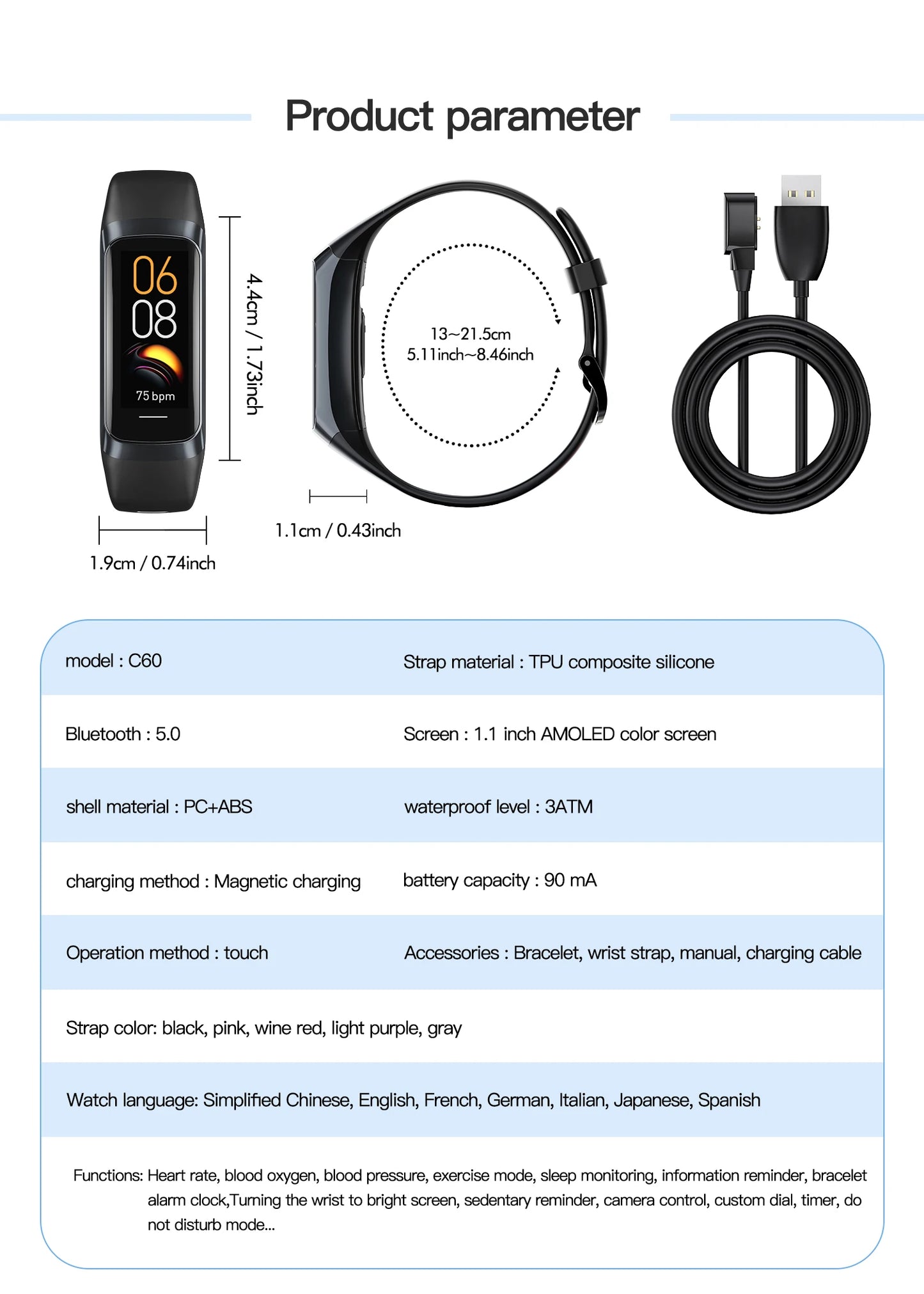 AMOLED Smartwatch Monitor della temperatura corporea Fitness Orologio sportivo 3 ATM impermeabile Uomini Smart Watch Band per le donne IOS Xiaomi 2025