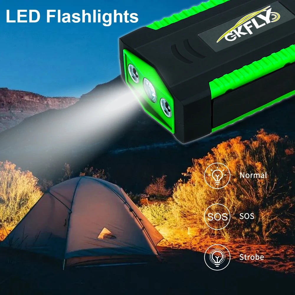 GKFLY 3000A Car Jump Starter Power Bank 18000mAh Car Booster Auto Emergency Starting Device Jump Start for Petrol Diesel