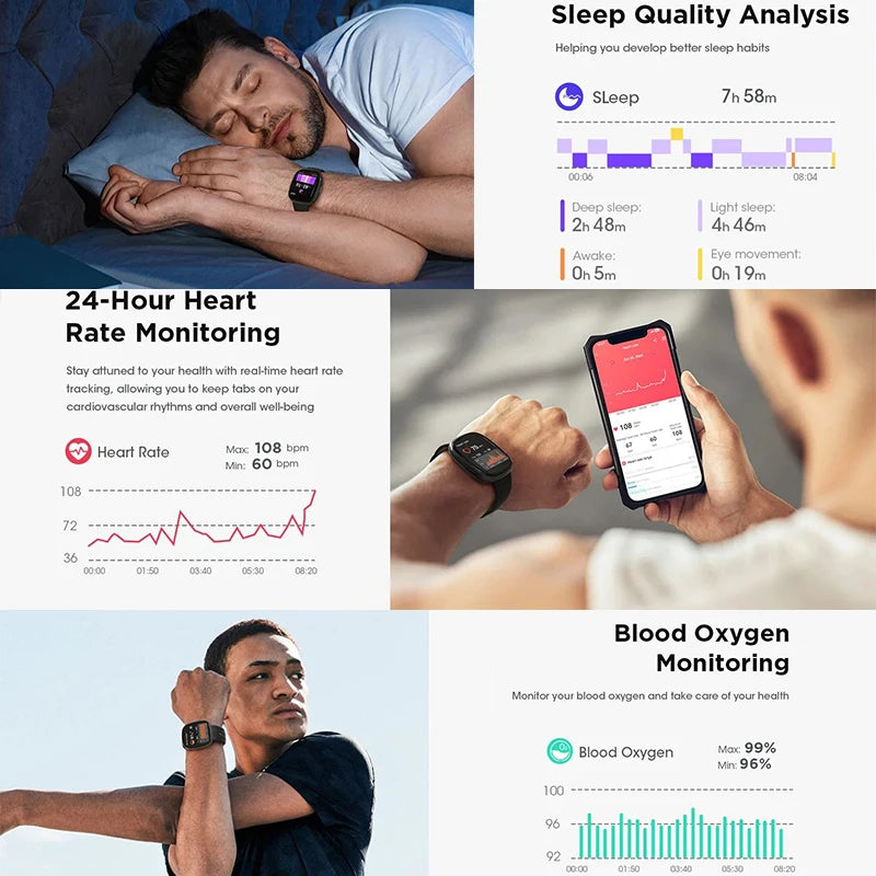 Per Xiaomi Android Smart Watch Uomini Donne Regalo Full Touch Screen Sport Fitness Orologi Bluetooth Chiamata Digitale Smartwatch 2025 Nuovo