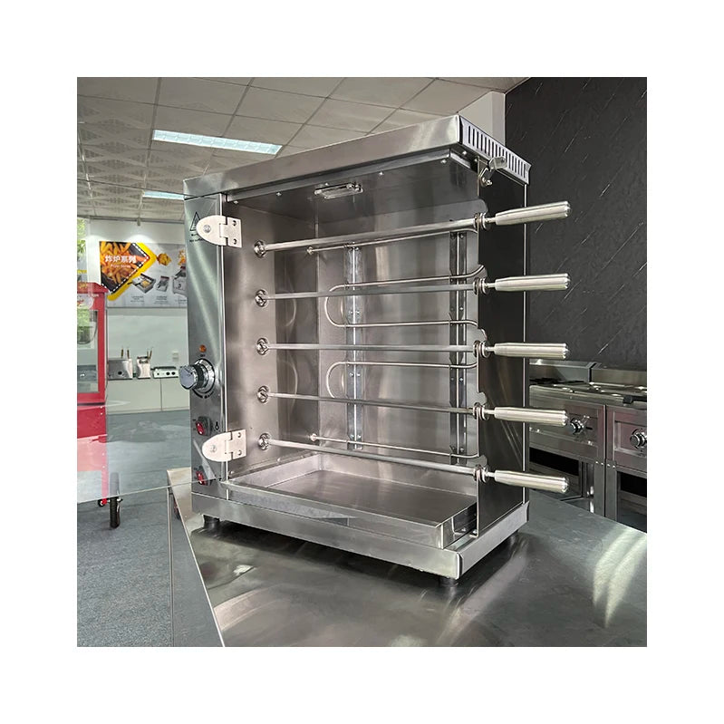 Commercial Stainless Steel Rotary Gas Oven Durable Chicken Rotisserie Grill Machine for Hotel Catering Equipment