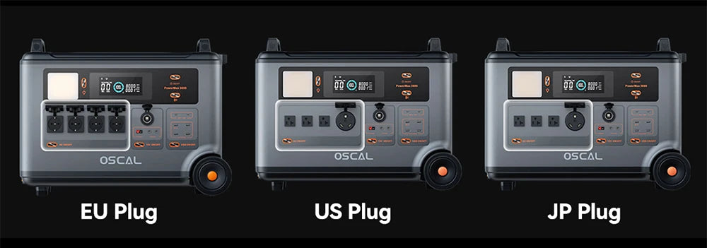 Blackview Oscal PowerMax 3600 Rugged Power Station 3600Wh to 57600Wh LiFePO4 Battery 14 outlet Light Modes Morse Code Signal