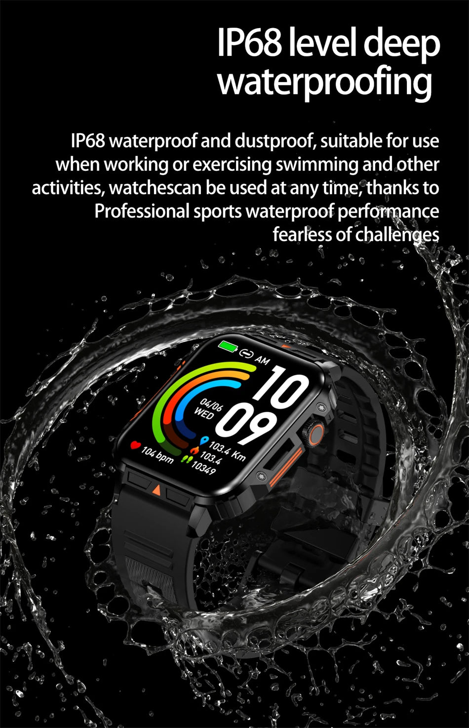 2024 Nuovo uomo militare all'aperto 1.95 Smart Watch uomini bluetooth chiamata smartwatch uomini per android ios ip68 impermeabile ftiness orologi