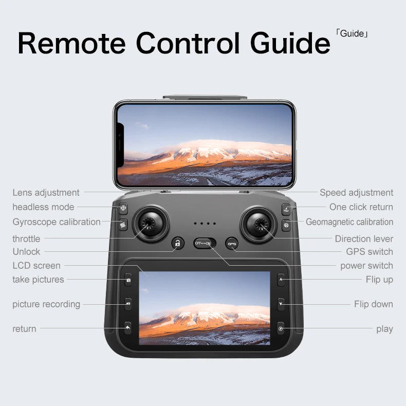 S-X1 Nuovo drone con schermo a 3 assi anti-shake Gimbal 4K Aerial Brushless Drones RC Quadcopter 5G GPS 8K HD Telecamere EIS Mini Dron
