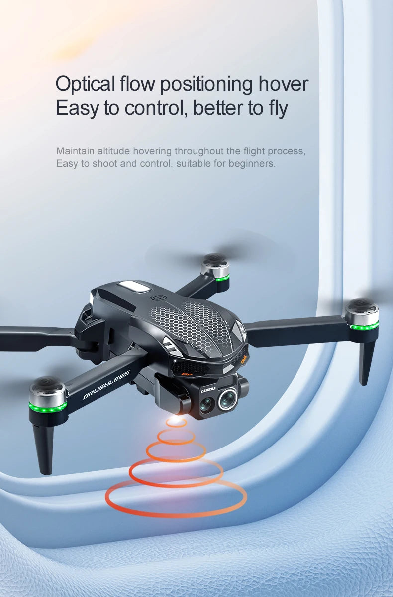 Drone S168 controllato da schermo, flusso luminoso brushless EEC 8K ad alta definizione, evitamento ostacoli su quattro lati, elicottero leggero FPV