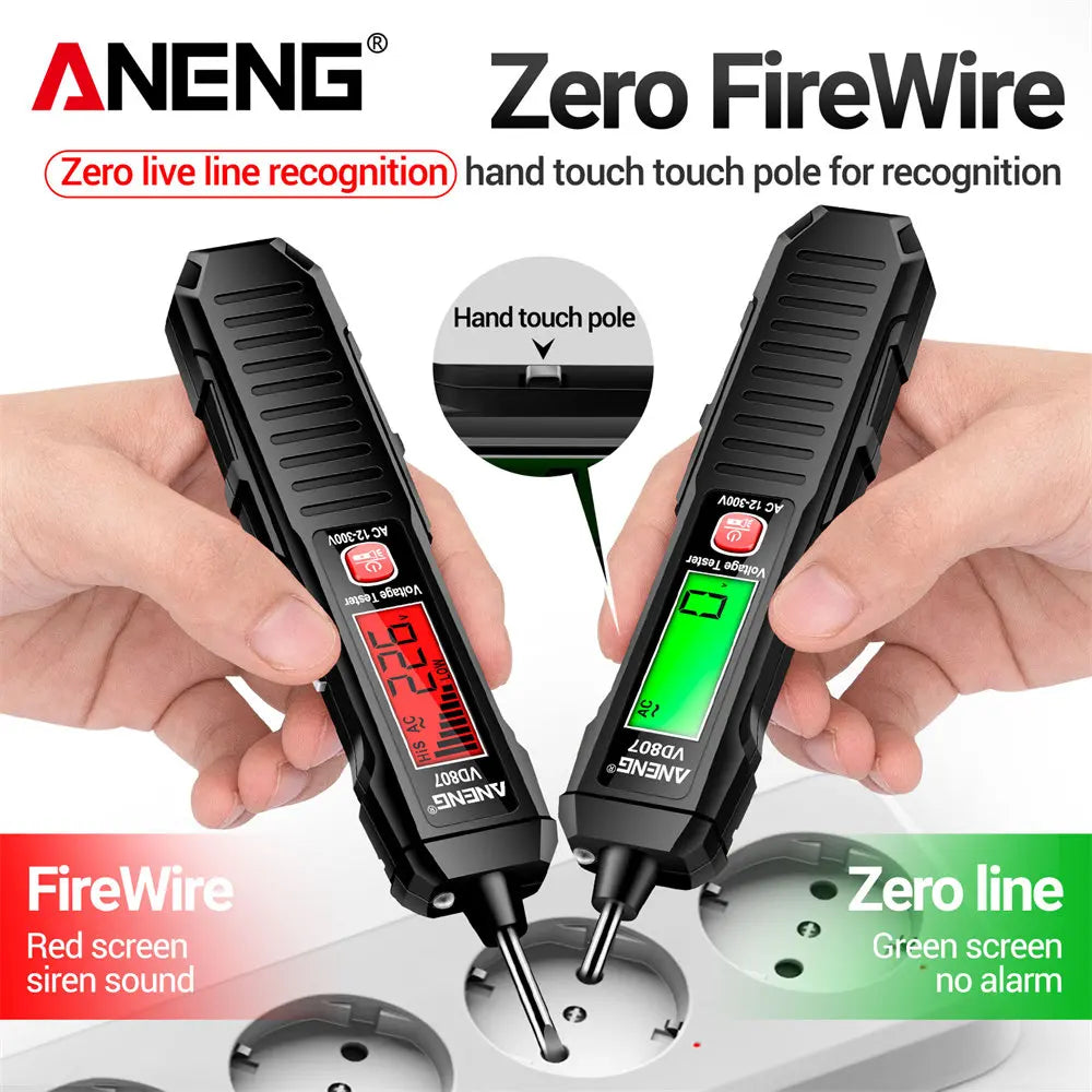 ANENG VD807 Una parola di induzione portatile 50/ 60Hz Smart Tester penna elettrica NCV sensore AC 12-300V senza contatto filo rivelatore strumenti