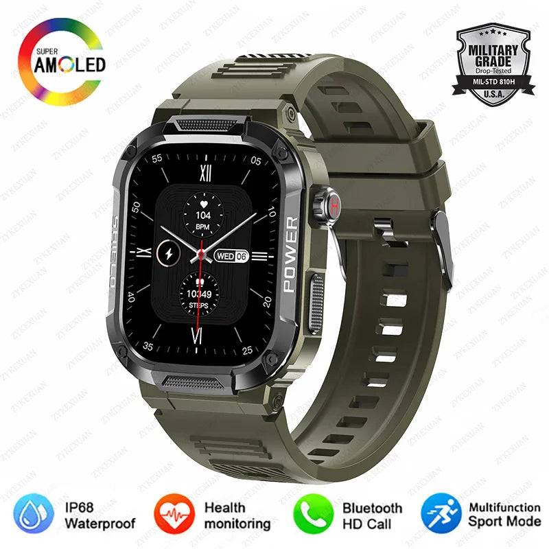 Nuovo per Huawei Xiaomi Military Smart Watch Monitor di salute degli uomini impermeabile all'aperto Sport Tracker Bluetooth Call Smartwatch 2025