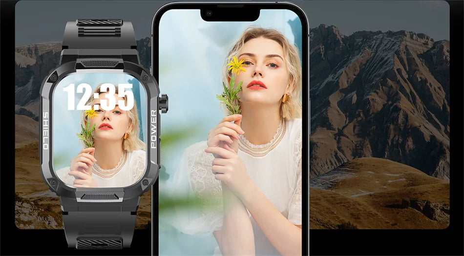 Nuovo per Huawei Xiaomi Military Smart Watch Monitor di salute degli uomini impermeabile all'aperto Sport Tracker Bluetooth Call Smartwatch 2025