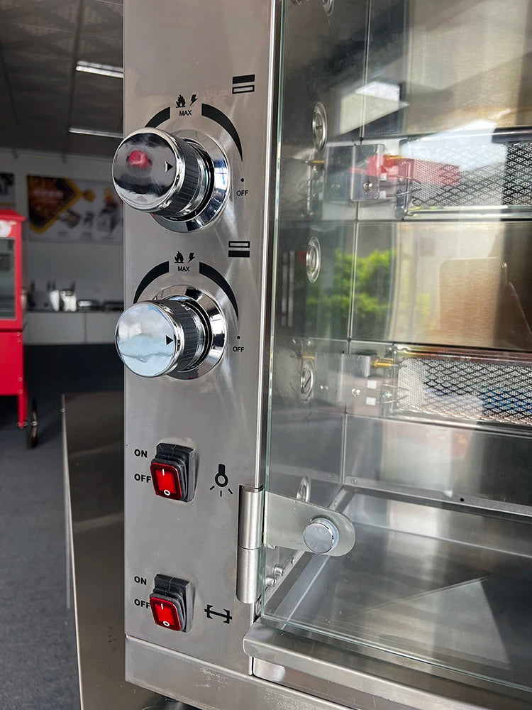 Commercial Stainless Steel Rotary Gas Oven Durable Chicken Rotisserie Grill Machine for Hotel Catering Equipment