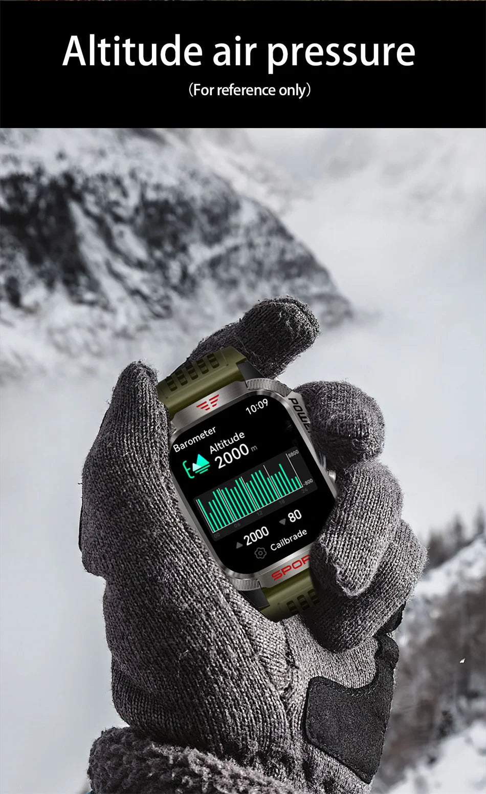Nuovo per Huawei Xiaomi Militare GPS Smart Watch Uomini Torcia elettrica Bussola impermeabile all'aperto Sport Tracker Bluetooth Chiamata Smartwatch