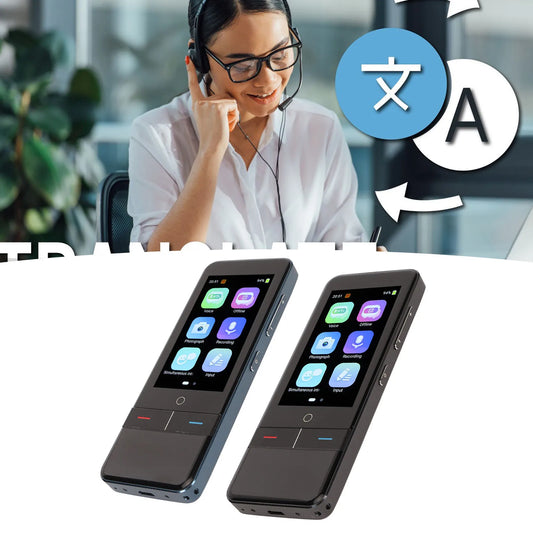 Traduttore vocale bidirezionale 139 Traduzione offline della lingua Microfono con cancellazione del rumore Dispositivo di registrazione in lega di alluminio per shopping e viaggi