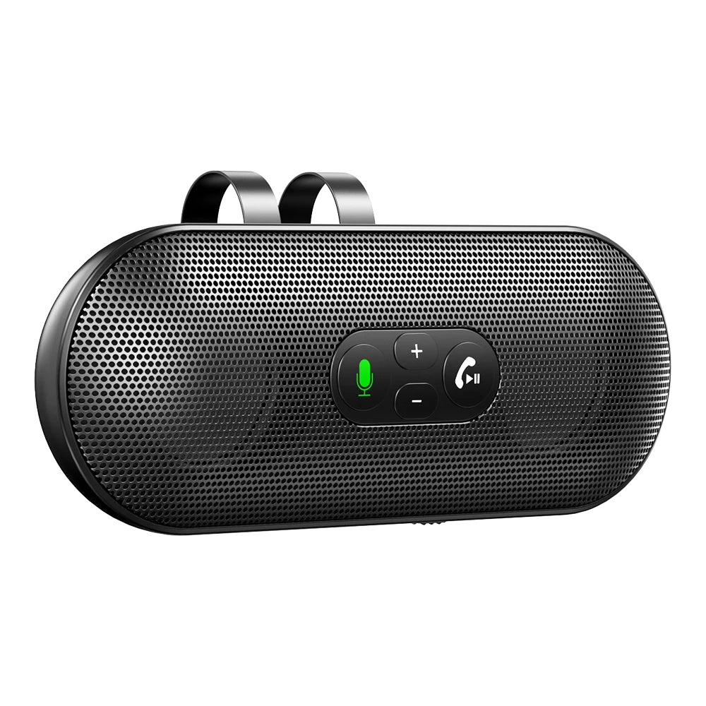 Kit Bluetooth 5.4 per auto vivavoce 6W, vivavoce solare, altoparlante, lettore MP3, ricevitore musicale wireless con assistente vocale