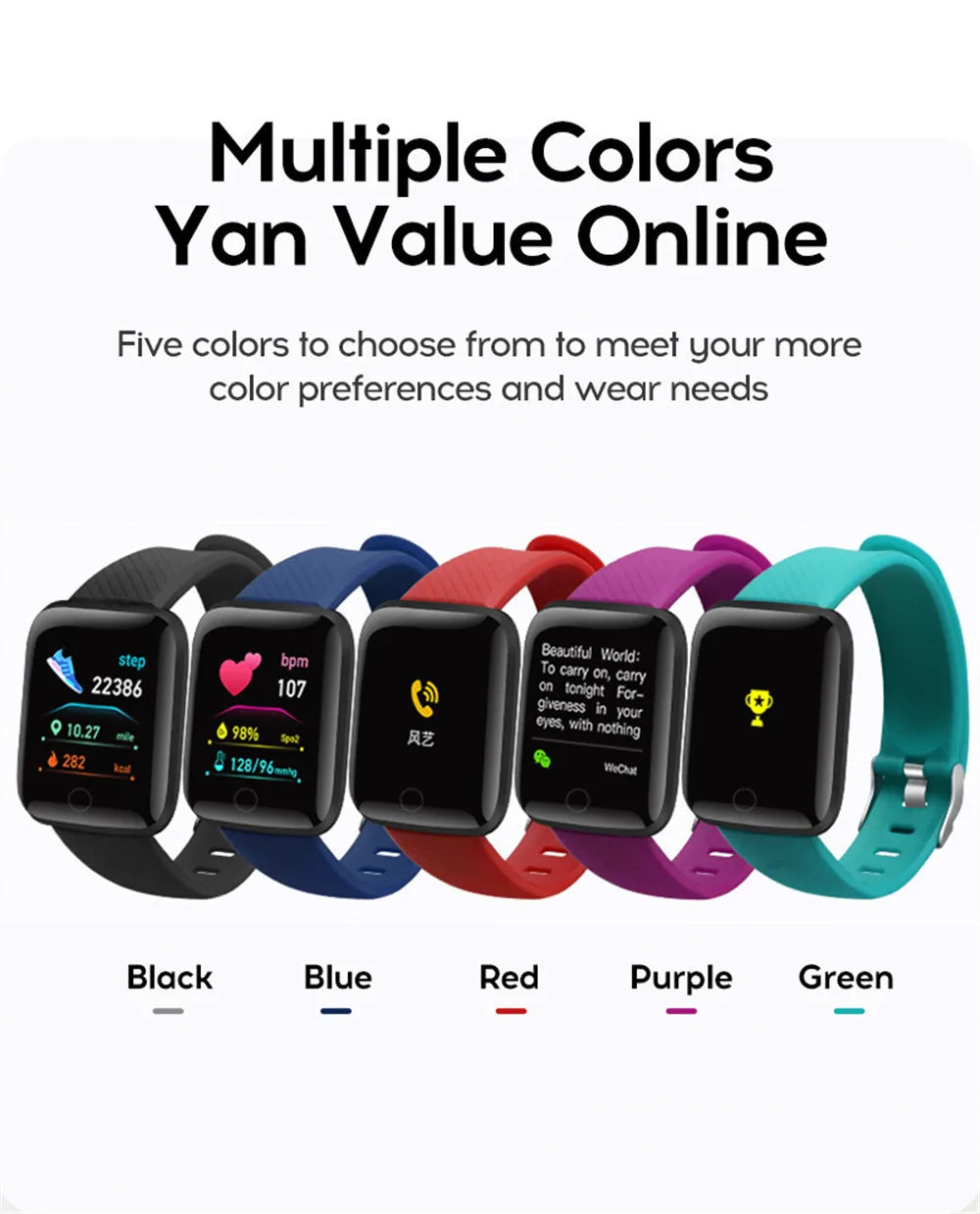 Smartwatch Uomini Donne Orologi da polso Smart Watch Messaggio Fitness Monitor Bracciale Regalo di compleanno Orologio elettronico per Xiaomi Huawei