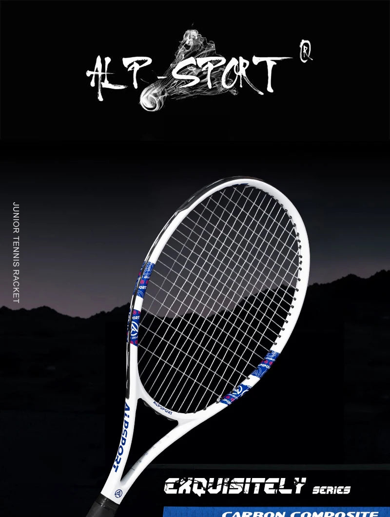 ALPSPORT Racchetta da tennis in fibra di carbonio T800 18K Racchetta professionale con borsa Racchetta da allenamento leggera per adulti Uomini Donne