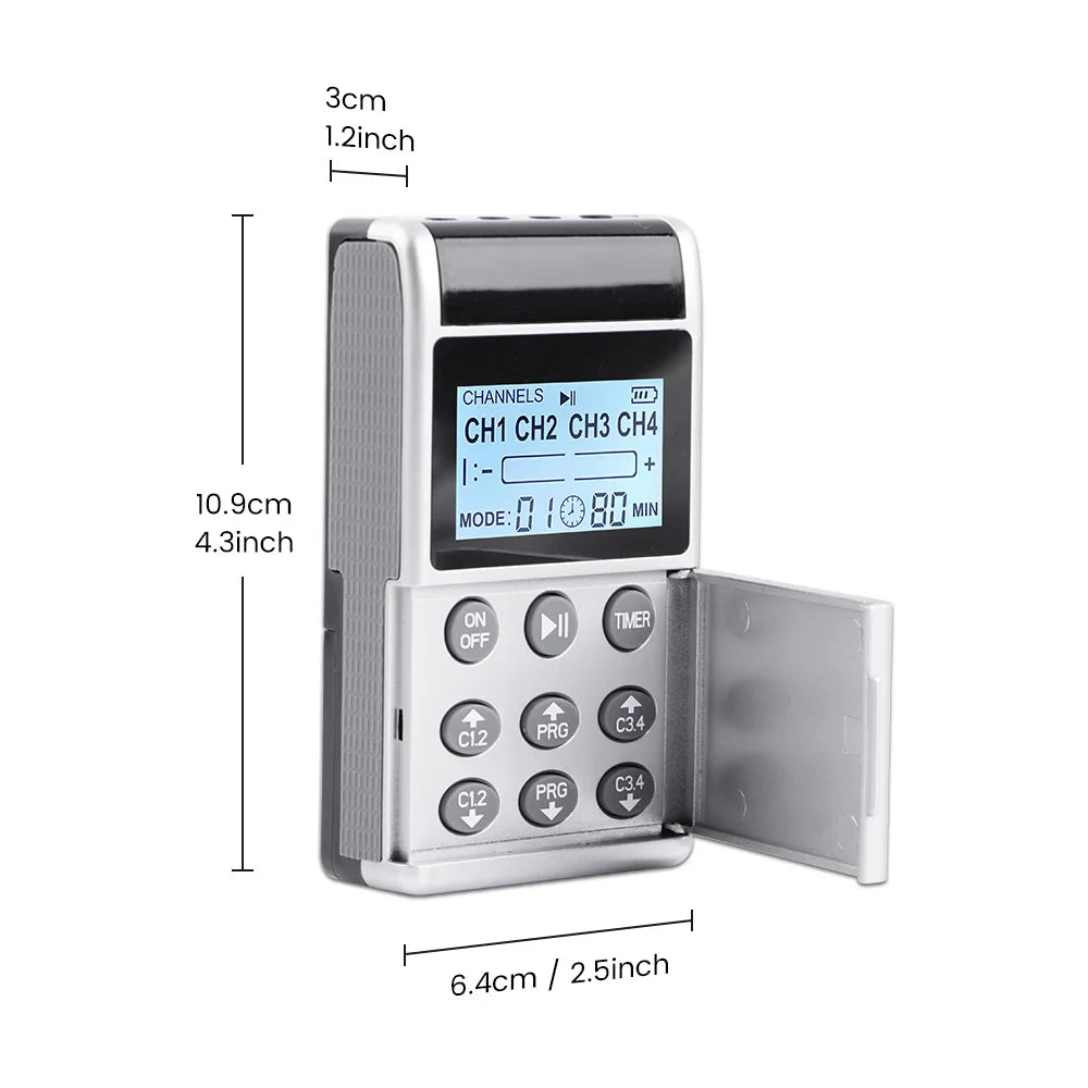 15 Modi EMS Stimolatore muscolare elettrico 20 livelli TENS Fisioterapia Pulse Massager per tutto il corpo Macchina Sollievo dal dolore + Meridian Pen
