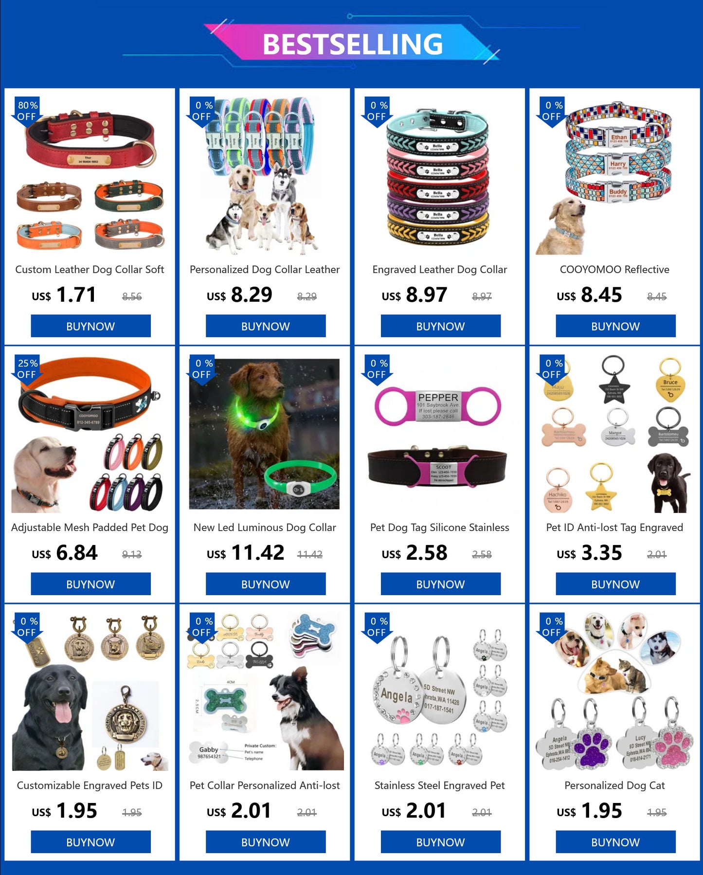 Collare luminoso per cani con ricarica USB e ciondolo, luce LED di lusso staccabile, luminoso per cani di piccola taglia, collare di sicurezza notturno per gatti all'ingrosso