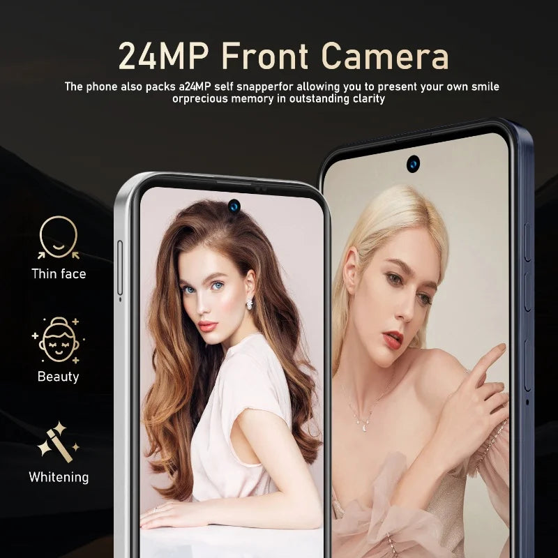 I16 Pro Smartphone 5G Android 5300mAH 12GB RAM 512G ROM 6.56Inch 1080x2640HD 24 + 48MP MTK10 Telefono cellulare di rete 4G