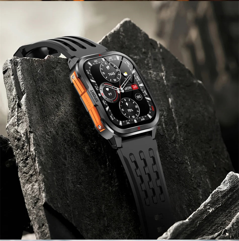 Nuovo per Xiaomi Military Smart Watch Men 3ATM impermeabile all'aperto Sport Fitness Tracker Monitor di salute Bluetooth Chiamata Smart Watch
