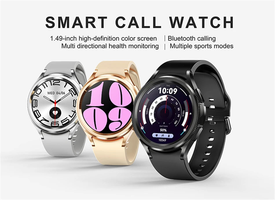 2025 Nuovo per Samsung Galaxy Watch 6 Smartwatch AMOLED sempre sul display Bluetooth Chiamata GPS NFC Smart Watch Uomini Android IOS