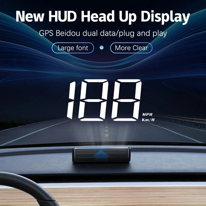 Xiaomi Car Speedometer M2 HUD Head-Up Display a LED Misuratore di velocità digitale Proiettore parabrezza Veicoli Auto Elettronica Accessori