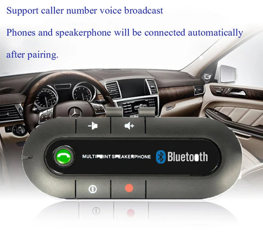 Kit telefono vivavoce Bluetooth per auto KMIND Altoparlante vivavoce wireless Altoparlante Lettore musicale MP3 Adattatore ricevitore audio per auto