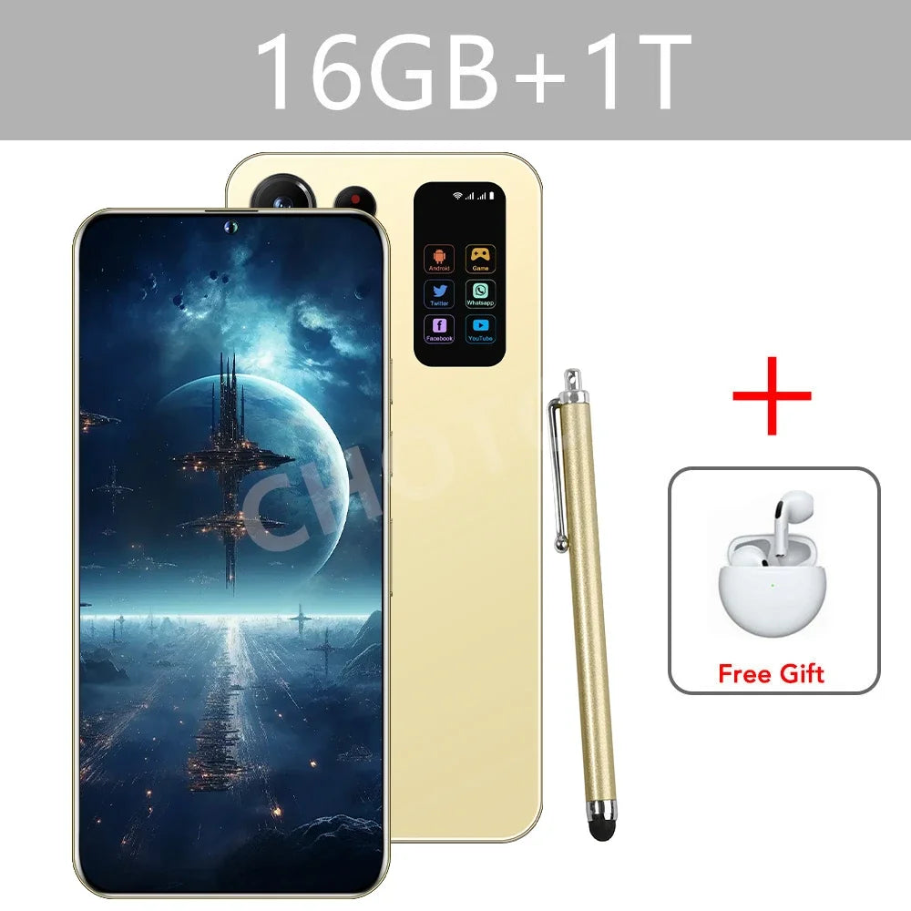 S+ 25 Versione ultra globale originale 7.3HD telefoni cellulari 4G 5G dual sim card cellulare android 14 smartphone 7800mAh cellulare