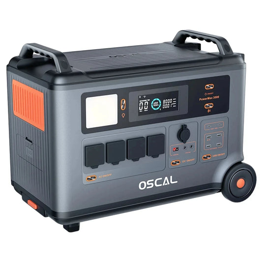 Blackview Oscal PowerMax 3600 Rugged Power Station 3600Wh to 57600Wh LiFePO4 Battery 14 outlet Light Modes Morse Code Signal