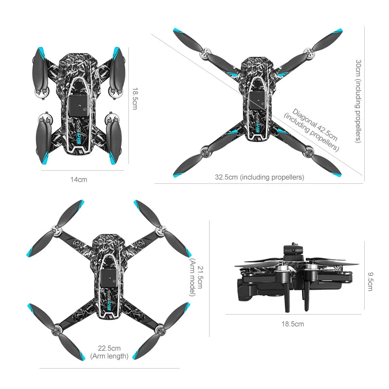 D13 RC Drone Professional 4K Camera con 5G WiFi FPV UAV Schermo Telecomando Brushless Obstacle Avoidance Quadcopter Giocattoli