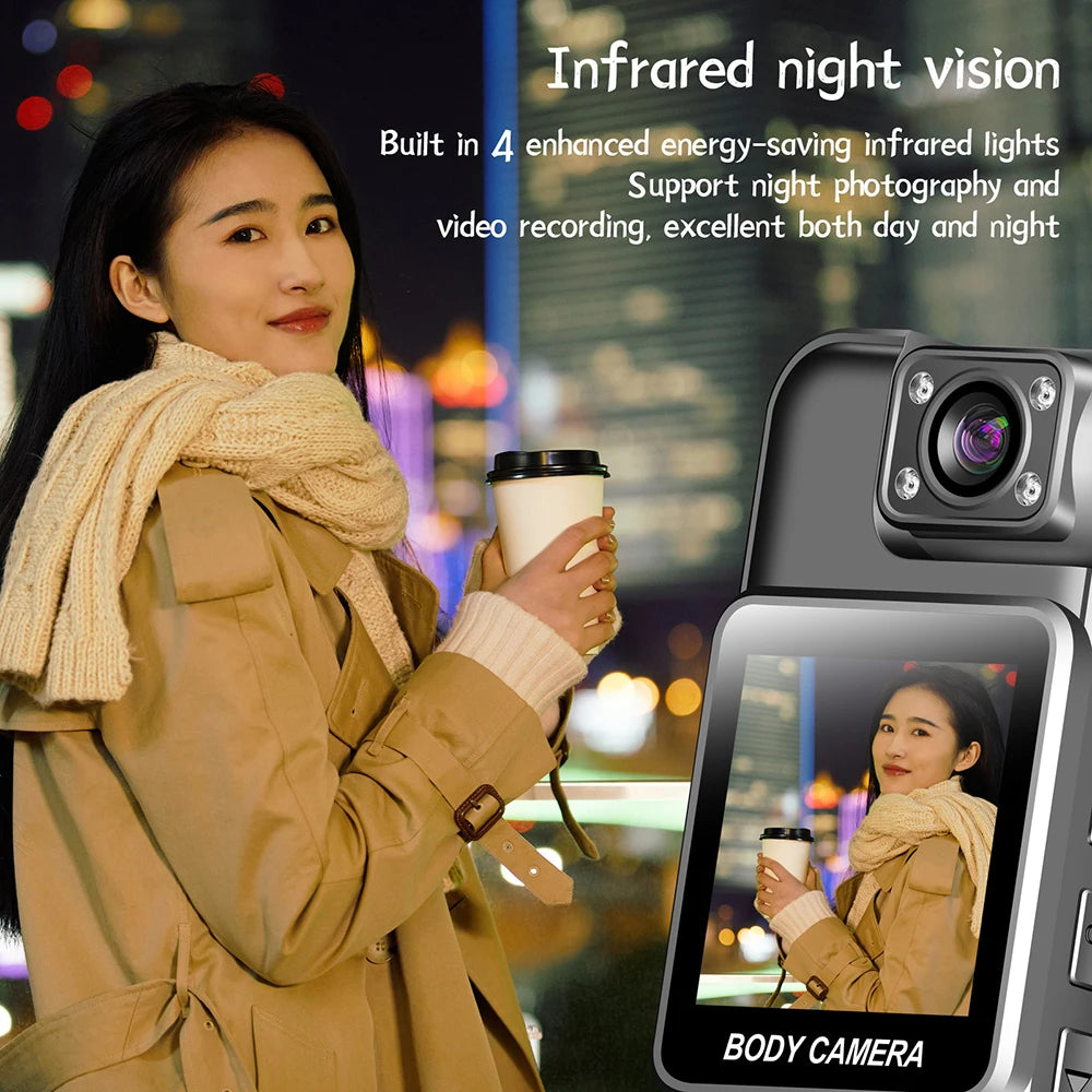 Ultra HD 4K WiFi Mini macchina fotografica portatile Registratore video digitale Polizia BodyCam Visione notturna a infrarossi Sport DV Camcorder 카메라