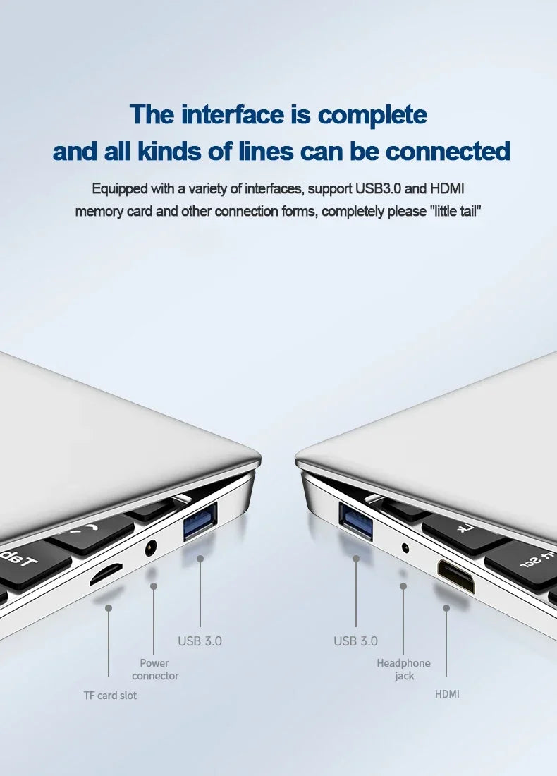 2025 Computer portatile per ufficio Windows 11 Pro intel core i7-7500U Laptop PC Notebook Computer 1920*1080P 12GB RAM 1TB 2TB SSD 180° open pc