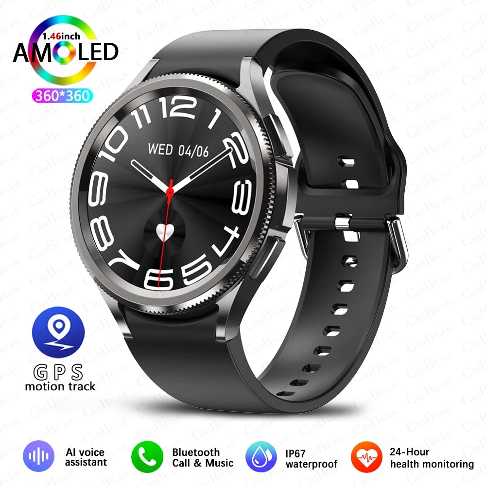 2025 Nuovo per Samsung Galaxy Watch 6 Smartwatch AMOLED sempre sul display Bluetooth Chiamata GPS NFC Smart Watch Uomini Android IOS